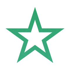 Obraz premium ​Abstract Grainy Gradient Star PNG. Single Five Pointed Star Icon with Retro Noise Texture. Trending Y2K Aesthetic Design Element for UI/Web Graphic