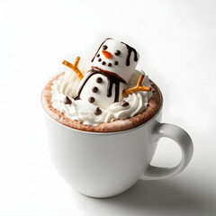 Delightful snowman hot chocolate