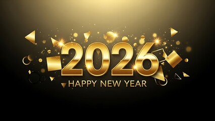 Gold 2026 Happy New Year Celebration Background 1