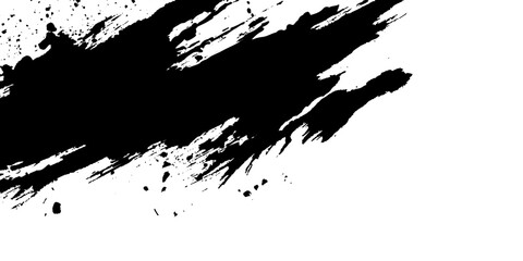 Vector grunge brush strokes texture rough black scratches for wallpaper, Abstract black and white gritty grunge background,  vector grunge paintbrush,Vector illustration. Isolated on white background 