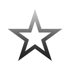 Obraz premium ​Abstract Grainy Gradient Star PNG. Single Five Pointed Star Icon with Retro Noise Texture. Trending Y2K Aesthetic Design Element for UI/Web Graphic