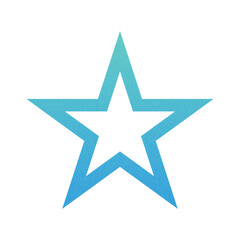 ​Abstract Grainy Gradient Star PNG. Single Five Pointed Star Icon with Retro Noise Texture. Trending Y2K Aesthetic Design Element for UI/Web Graphic