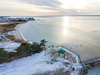 Barnegat Bay in New Jersey in Winter