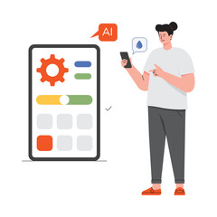 Mobile App Development PNG image on Transparent Background.