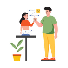 Smart Payment with QR Code PNG image on Transparent Background.