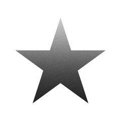 Obraz premium ​Abstract Grainy Gradient Star PNG. Single Five Pointed Star Icon with Retro Noise Texture. Trending Y2K Aesthetic Design Element for UI/Web Graphic 