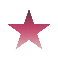 ​Abstract Grainy Gradient Star PNG. Single Five Pointed Star Icon with Retro Noise Texture. Trending Y2K Aesthetic Design Element for UI/Web Graphic
