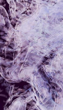 Abstract smoke blending with geometric patterns