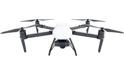 Professional Camera Drone Isolated on White Background