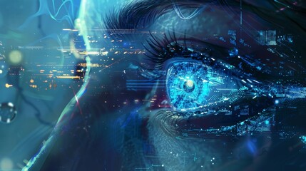 A digital eye reflecting technology and a futuristic kind of innovation
