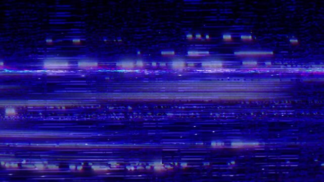 Monitor Glitch Screen, Noise Distortions, Cyberpunk Technology.	