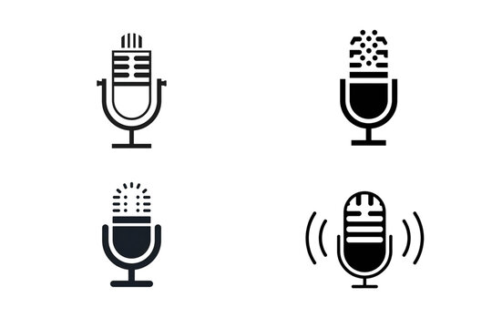 Modern electronic musical instruments. MIC illustrated. as bold vector SVG icons. Includes synthesizers, MIDI controllers, DJ tools, and digital music production devices