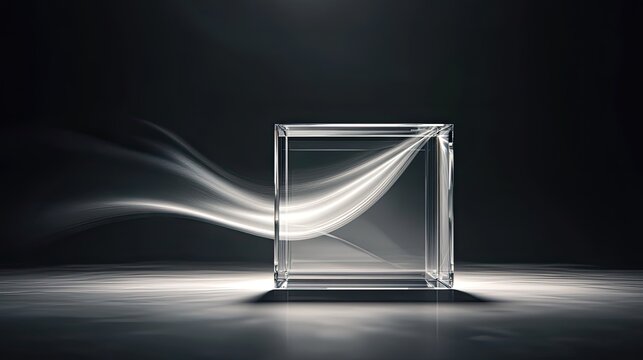 Metamaterials with a negative index of refraction, bending light in an impossible way, a clean beam of light entering a complex crystalline cube and exiting at a sharp, unnatural angle, 