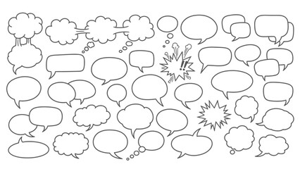 Collection of various speech bubbles
