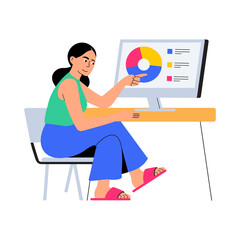 Pie Chart  PNG image on Transparent Background