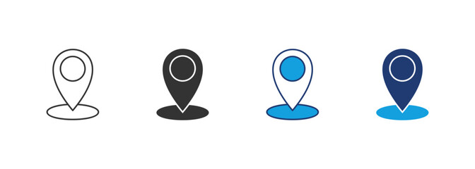 Map Marker Icon Set Multiple Style Collection