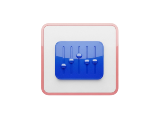 Isolated Graphic Icon of Sound Audio Equalizer or Mixer Level Settings, Isolated Object