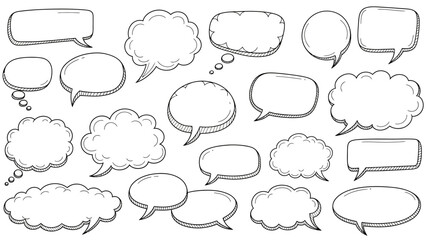 Collection of various speech bubbles
