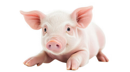 Cute Polar Bear Cub Sitting Isolated on White Background
