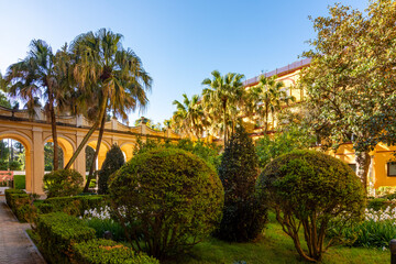 Naklejka premium Seville Alcazar gardens in Andalusia, Spain
