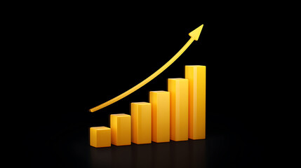 business graph with arrow