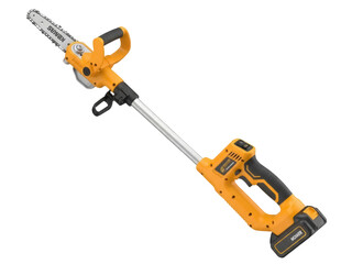 Isolated electric pole saw for yard work, tree trimming, branch removal and landscaping chores