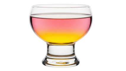 Isolated stemware, vibrant and visually appealing filled glass, aesthetic presentation