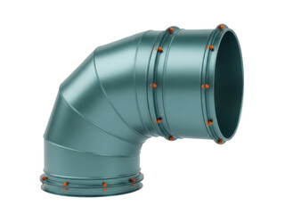 Isolated metal duct elbow part for ventilation system or construction industry fitting project