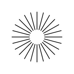 Radial calendar extended spoke silhouette vector illustration