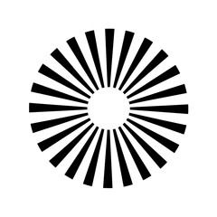 Radial calendar emphasized segment silhouette vector illustration