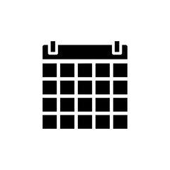 Offset corner calendar grid silhouette vector illustration