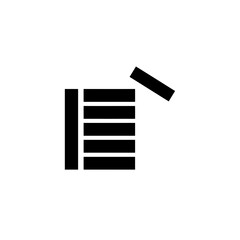 Calendar spine detached leap block silhouette vector illustration