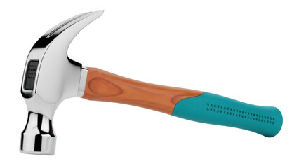 Isolated wood handle claw hammer for removing nails and performing construction work indoors