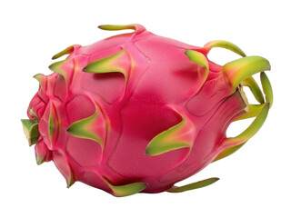 Isolated Dragon fruit whole raw tropical cactus pitaya fruit close-up exotic freshness still