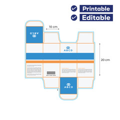 Medicine Box Vector , die line design, box design, vector box template