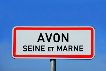 Ortsschild Avon (Seine-et-Marne)