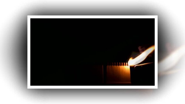 A number of matches ignited from one another