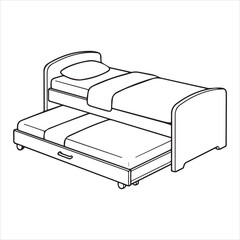 illustration of a trundle bed