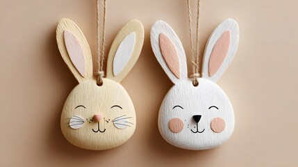 Obraz premium Sustainable Easter handmade decorations copy space