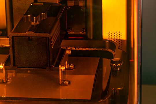 3d resin printer in interior showroom
