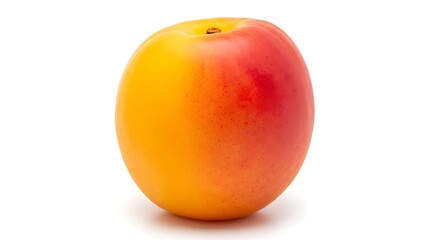 Fresh Ripe Apricot Isolated White Background