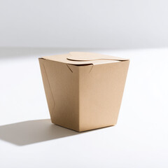 Brown cardboard box isolated on white background