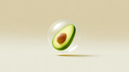 avocado in bubble