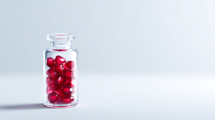 pomegranates in glass jar