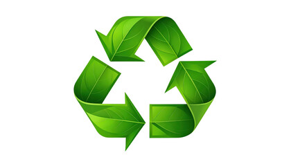 Obraz premium Green Leaf Recycle Symbol On Transparent Background For Environmental Conservation And Sustainable Business Practices Eco-Friendly Initiatives And Waste Management