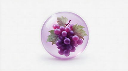 purple grape in bubble