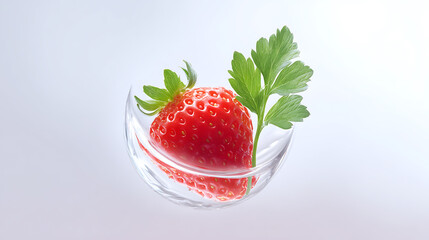 strawberry in water