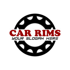 car rim vector design template with white background