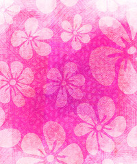 Hand-Painted Floral Watercolor Background &ndash; Soft Layered Flower Illustration