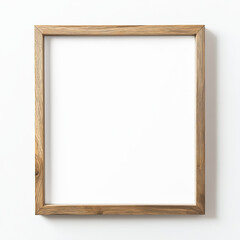 Fototapeta premium Wooden mock up poster frame on the white background